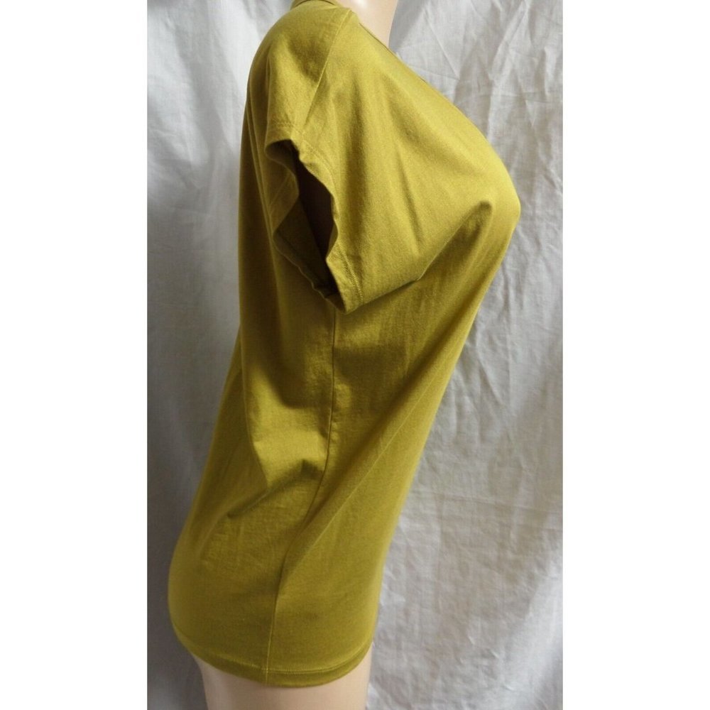 "LOFT" GREEN SPLIT NECK CAP SLEEVES EYELET NECK SOFT KNIT TOP BLOUSE SZE: M NWT - Picture 3 of 4